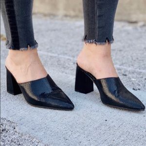 ‼️Coconuts by Matisse Snake Print Block Heel Mules